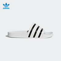 阿迪达斯官网adidas 三叶草ADILETTE男鞋经典运动鞋休闲拖鞋280648 白/1号黑色 40.5(250mm)