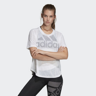 adidas 阿迪达斯 Magic Logo Tee 女子运动T恤 CZ8005 白色 M