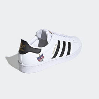 阿迪达斯官网 adidas 三叶草 SUPERSTAR W 女鞋经典运动鞋FX8543 白/一号黑/金 36(220mm)