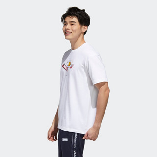 adidas 阿迪达斯 M GDTM SKATE T 蛋黄哥联名款 男子运动T恤 GL7213 白色 XS