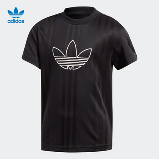 阿迪达斯官网adidas三叶草 OUTLINE JERSEY大童装运动短袖T恤ED7764 如图 116CM