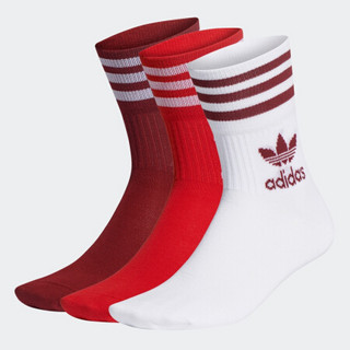 adidas 阿迪达斯官网  三叶草  男女运动袜子GD3578 白/浅猩红/基督红 M