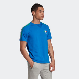 阿迪达斯官网 adidas 三叶草 3-S TEE 男装运动短袖T恤GP1921 空军蓝 XS(170/84A)