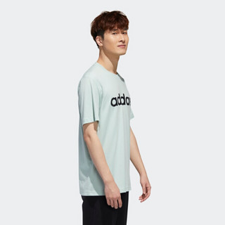 adidas NEO M ESNTL LOGO T 男子运动T恤 GJ8931 浅绿/黑色 XL