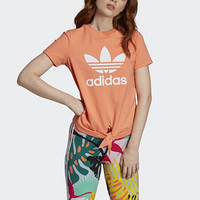 阿迪达斯官方 adidas 三叶草 TRFL TEE KNTD女子短袖上衣FH8000 如图 34