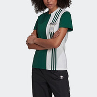 adidas阿迪达斯官网 三叶草 Adibreak Tee 女装运动短袖T恤GJ6584 深绿/白 34(165/80A)