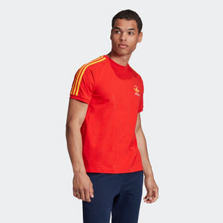 阿迪达斯官网 adidas 三叶草 3-S TEE 男装运动短袖T恤GP1919 亮粉红荧光 XS(170/84A)