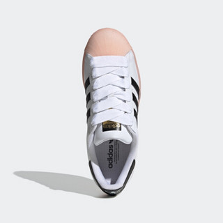 阿迪达斯官网 adidas 三叶草 SUPERSTAR W 女子经典运动鞋FW3553 白/一号黑/朦胧珊瑚粉 35.5(215mm)