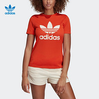 阿迪达斯官方 adidas 三叶草 TEE 女子短袖上衣DU9859 工艺橙 32(165/76A)