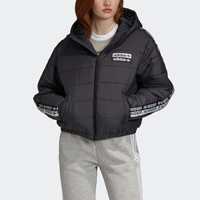 阿迪达斯官网adidas 三叶草 女装冬季运动棉服FJ6523 黑色 32(165/76A)