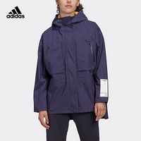 阿迪达斯官网adidas 女装秋季户外运动连帽夹克外套GF0046 传奇墨水蓝 A/M(165/88A)