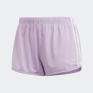 阿迪达斯官网 adidas 三叶草 3 STR SHORT 女装运动短裤DV2558 紫 亮光黄 34(参考身高:164~167CM)