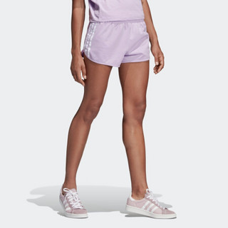 阿迪达斯官网 adidas 三叶草 3 STR SHORT 女装运动短裤DV2558 紫 亮光黄 34(参考身高:164~167CM)