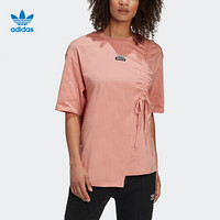 阿迪达斯官网 adidas 三叶草 RYV Tee SS 女装秋季运动短袖T恤GJ6577 粉/粉 30(参考身高:160~165CM)