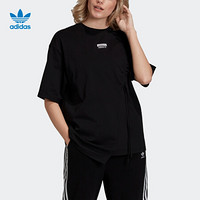 阿迪达斯官网 adidas 三叶草 RYV Tee SS 女装秋季运动短袖T恤GJ6579 黑色/黑色 30(参考身高:160~165CM)