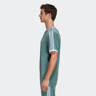 阿迪达斯官网 adidas 三叶草 COZY TEE 男装运动短袖T恤DV1623 蒸汽白 青灰 L(185/108A)