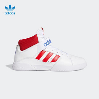 阿迪达斯官方 adidas 三叶草 VRX MID 男子经典鞋 FV0404 白/浅猩红/学院蓝 40.5(250mm)