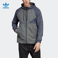 阿迪达斯官网 adidas 三叶草 FZ HOODY 男装运动连帽外套DV1969 蓝 M(180/100A)