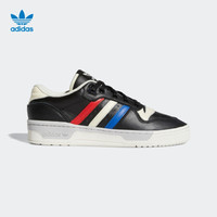 阿迪达斯官网adidas 三叶草RIVALRY LOW男鞋经典运动鞋板鞋EF1605 黑/红/蓝/淡米白 40(245mm)