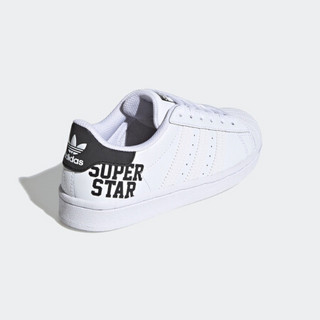 阿迪达斯官网 adidas 三叶草 SUPERSTAR C 小童鞋运动鞋FV3749 1号黑色/金金属 34(210mm)