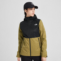 TheNorthFace北面防水保暖冲锋衣三合一外套女户外|3V9D E0T/卡其色/黑色 S