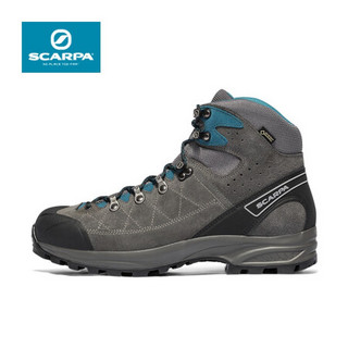 SCARPA 思卡帕 徒步鞋男冈仁波齐穿越版GTX防水高帮户外登山鞋61056-200鲨鱼灰拼蓝