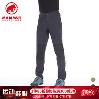 MAMMUT/猛犸象 Pordoi SO 户外软壳衣男裤子弹性耐磨修身软壳休闲长裤 黑色 48