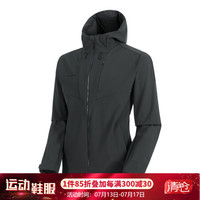 MAMMUT猛犸象Sapuen男士春季新品户外出行防风防水软壳夹克外套 黑灰色 L