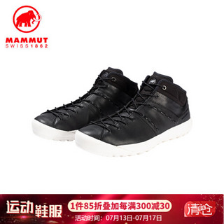 MAMMUT/猛犸象 Hueco 男士牛皮革弹力透气中帮攀岩鞋 黑拼接亮白 42