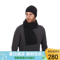 MAMMUT/猛犸象 Fleece Scarf 情侣防风抗寒速干抓绒秋季保暖围巾 黑色 均码