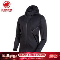 MAMMUT/猛犸象 Avers ML Hooded 男士秋冬加厚舒适弹力透气连帽运动夹克外套 黑色 L