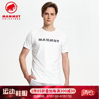 MAMMUT/猛犸象 Splide 男士快干吸湿排汗立体LOGO短袖T恤 亮白色 L