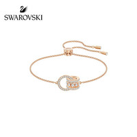 SWAROVSKI 施华洛世奇 FURTHER 5501092 女士仿水晶镀金心意相扣手链 镀玫瑰金色 23.6cm