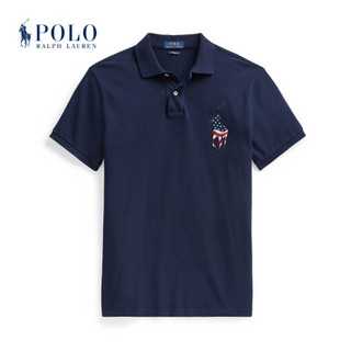 Ralph Lauren/拉夫劳伦男装 2020年春季定制修身版型网格Polo衫12142 410-海军蓝 S