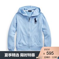 Ralph Lauren/拉夫劳伦男童 2020年春季Big Pony毛圈布连帽衫32762 400-蓝色 L