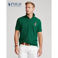 Ralph Lauren/拉夫劳伦男装 2020年夏季定制修身版型小熊图案Polo衫12474 300-绿色 L