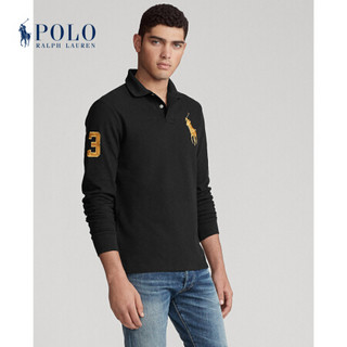 Ralph Lauren/拉夫劳伦男装 2020年早秋定制修身长袖Polo衫12492 001-黑色 L