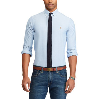 Ralph Lauren/拉夫劳伦男装 2020年春经典版型牛津布衬衫RL11647 400-蓝色 M