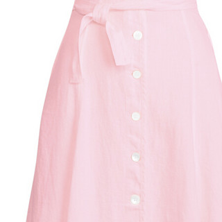 Ralph Lauren/拉夫劳伦女装 2020年夏季无袖亚麻连衣裙21497 650-粉红色 0