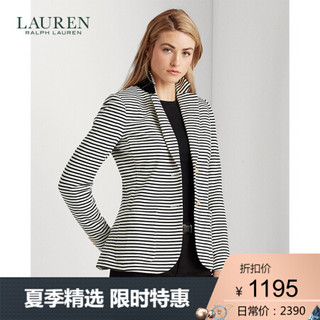 RALPH LAURENLauren/拉夫劳伦女装 2020年春季条纹珠地布西装外套60237 101-白色 XS