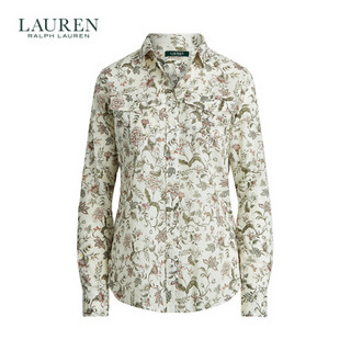 RALPH LAURENLauren/拉夫劳伦女装 2020年春季花卉图案棉质衬衫60297 101-白色 M