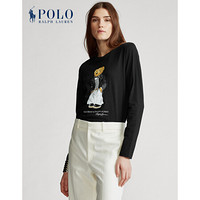 Ralph Lauren/拉夫劳伦女装 2020年夏季Polo小熊圆领衫21533 001-黑色 XS