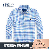 Ralph Lauren/拉夫劳伦男童 2020年夏季方格花布运动衬衫33804 100-蓝色 4