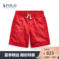 Ralph Lauren/拉夫劳伦男童 2020年夏季斜纹束带短裤33833 600-红色 2/2T