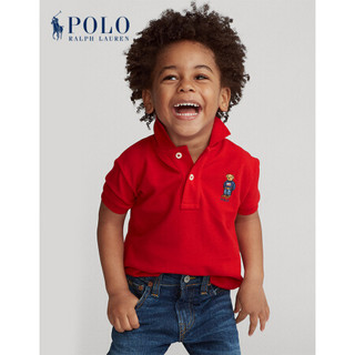 Ralph Lauren/拉夫劳伦男童 2020年春季Polo小熊网布Polo衫33313 600-红色 2/2T