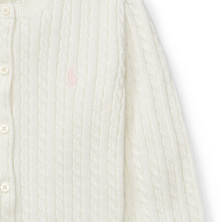 Ralph Lauren/拉夫劳伦女童 2020年春季迷你绞花式开襟衫32846 101-白色 L