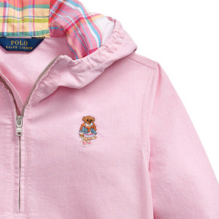 Ralph Lauren/拉夫劳伦女童 2020年春季格纹小熊牛津布夹克33094 650-粉红色 L