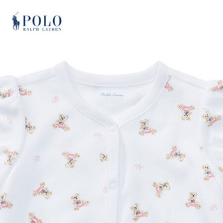 Ralph Lauren/拉夫劳伦女婴 2020年春季Polo 小熊连衫裤33025 100-白色 3M