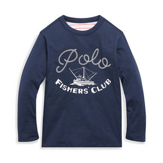 Ralph Lauren/拉夫劳伦男童 2020年春季双面穿棉质图案T恤32653 410-海军蓝 2/2T