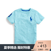 Ralph Lauren/拉夫劳伦男童 2020年春季Big Pony 平纹针织T恤32898 400-蓝色 3/3T